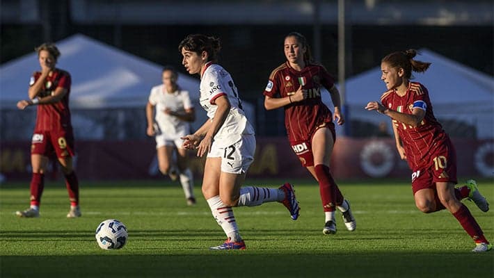ROSSONERE SCONFITTE DI MISURA DALLA ROMA: 2-1