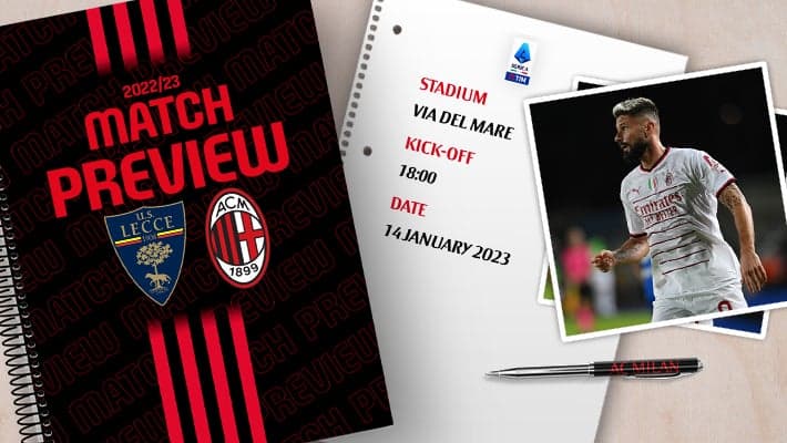 LECCE v AC MILAN: MATCH PREVIEW