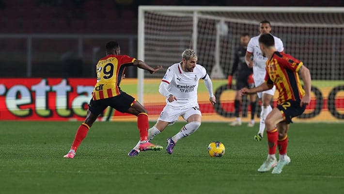 LECCE v AC MILAN: ALL THE NUMBERS FROM THE GAME