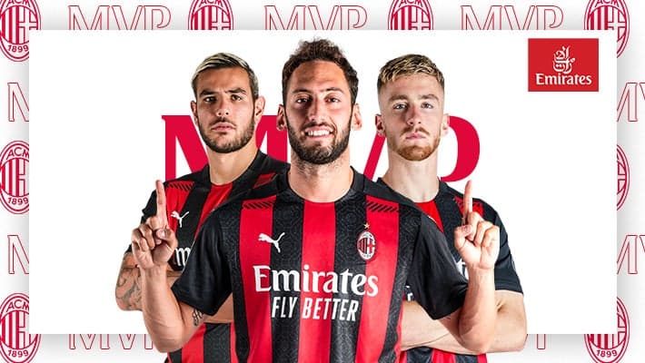 ÇALHANOĞLU IS THE MVP FROM AC MILAN v BENEVENTO