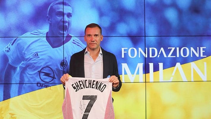 SHEVCHENKO RINGRAZIA LA FAMIGLIA ROSSONERA PER "AC MILAN FOR PEACE"