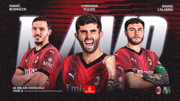 PULISIC IS THE MVP FROM AC MILAN v SASSUOLO