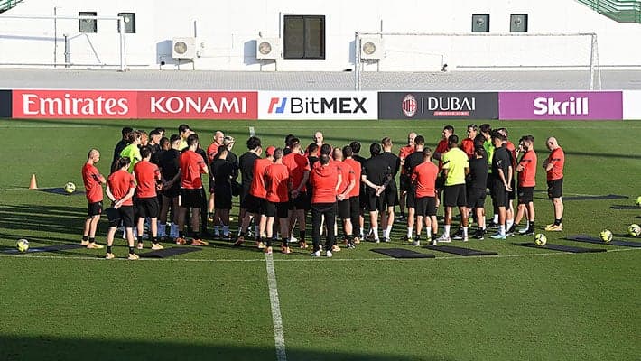 ROSSONERI AT WORK AT THE DUBAI POLICE CLUB STADIUM