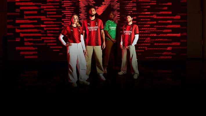 PUMA E AC MILAN PRESENTANO IL NUOVO HOME KIT 2023/24