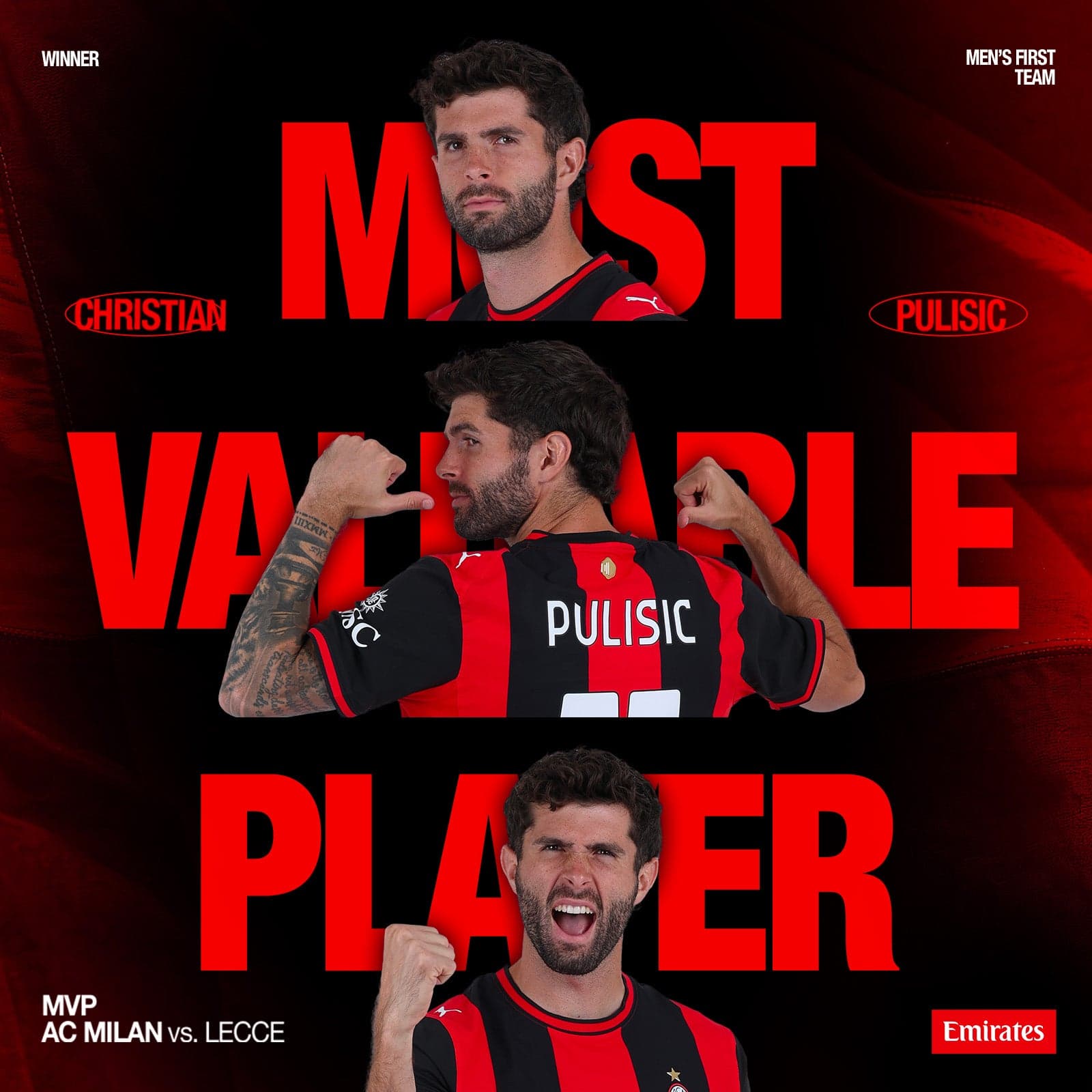 PULISIC MVP DI MILAN-LECCE