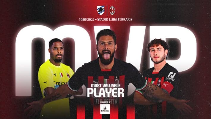 GIROUD IS THE MVP FROM SAMPDORIA v AC MILAN
