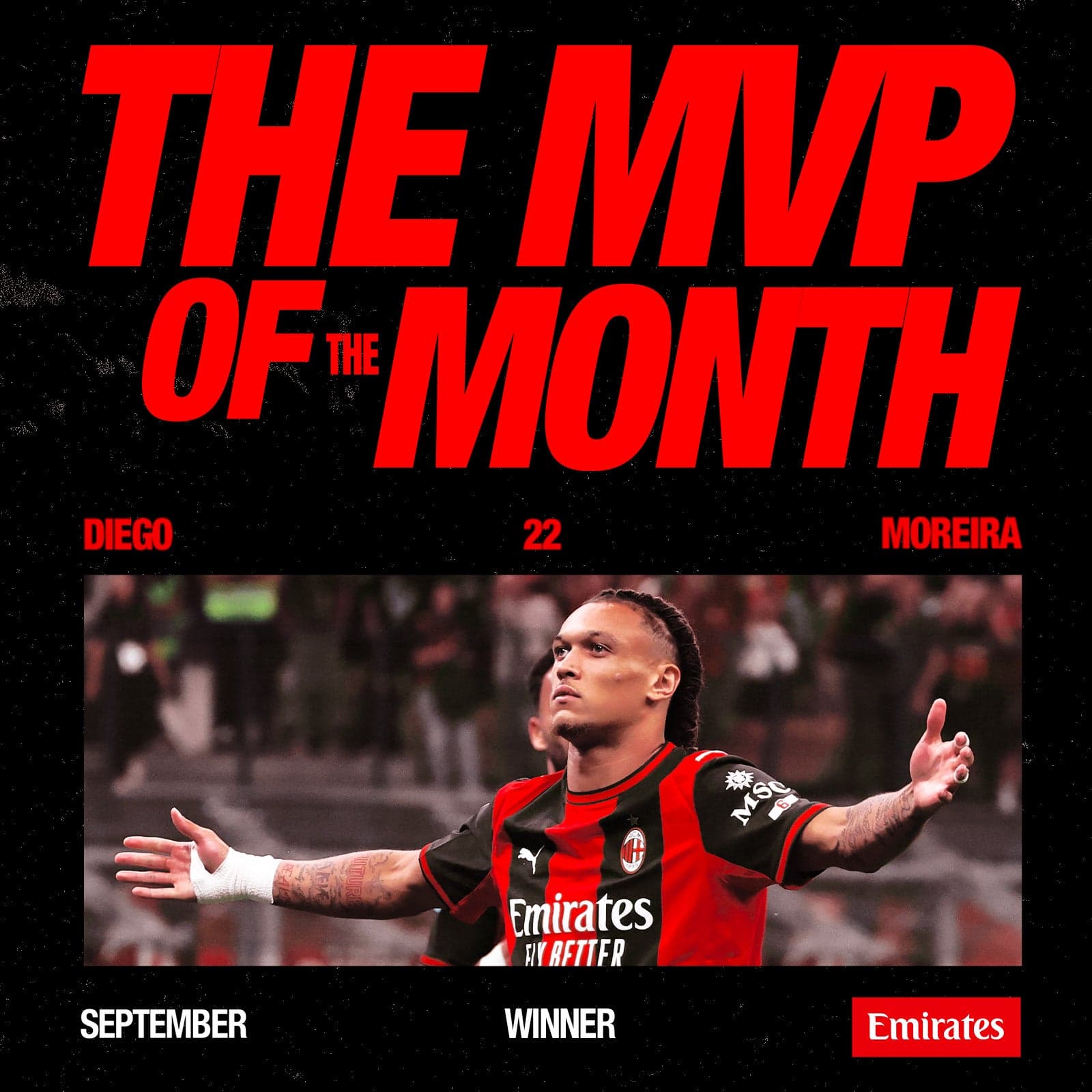 EMIRATES MVP FOR SEPTEMBER: DIEGO MOREIRA