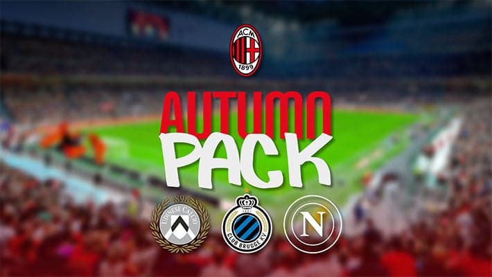 UDINESE, CLUB BRUGGE E NAPOLI: AL VIA LE VENDITE DELL'AUTUMN PACK