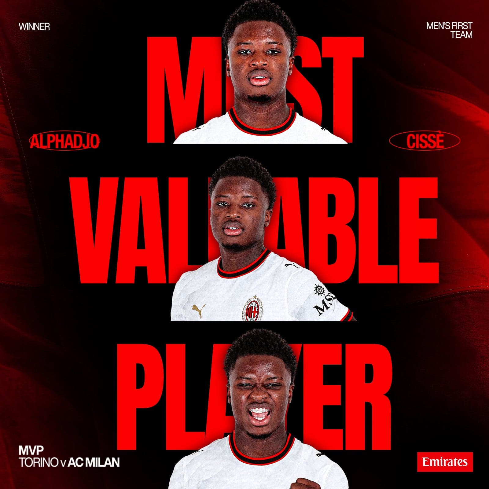 CISSÈ IS THE MVP FROM TORINO v AC MILAN