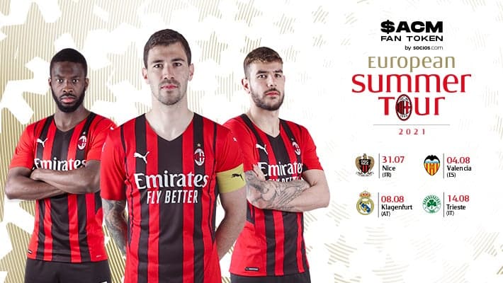 AC MILAN PRESENTA IL $ACM FAN TOKEN EUROPEAN SUMMER TOUR 2021