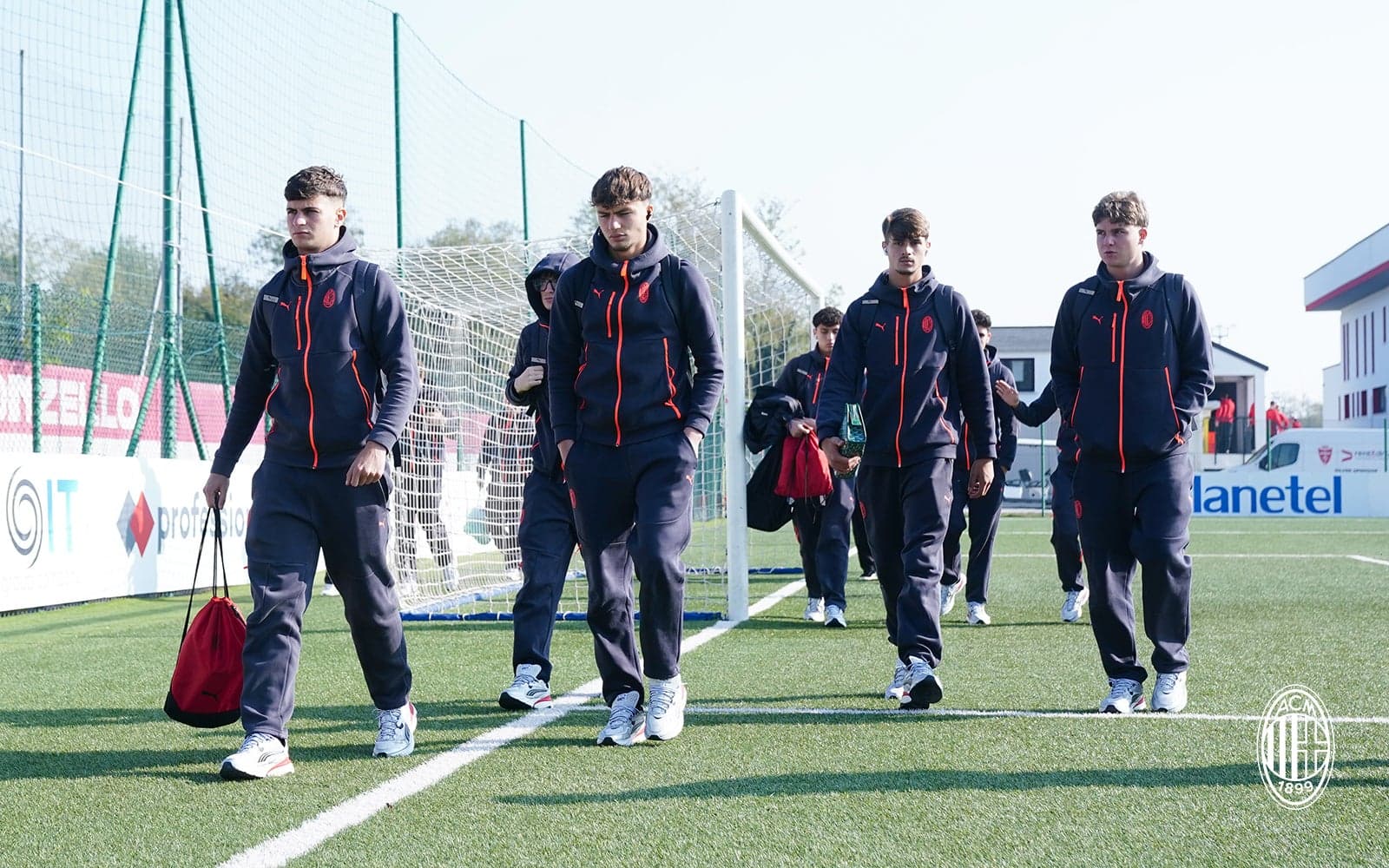 L'arrivo del Milan Primavera