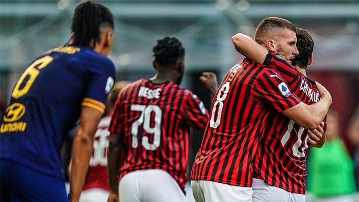 AC MILAN SECURE TWO-GOAL WIN OVER ROMA