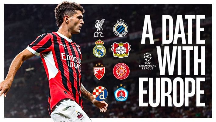 CHAMPIONS LEAGUE 2024/25, LE AVVERSARIE DEI ROSSONERI