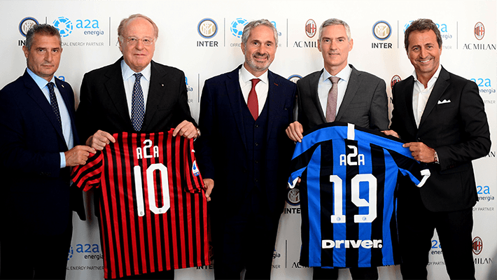 A2A ENERGIA È "OFFICIAL ENERGY PARTNER" DI MILAN E INTER