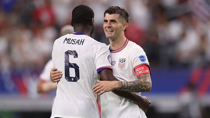 PULISIC STARS AND THE USA ARE OFF TO A FLIER