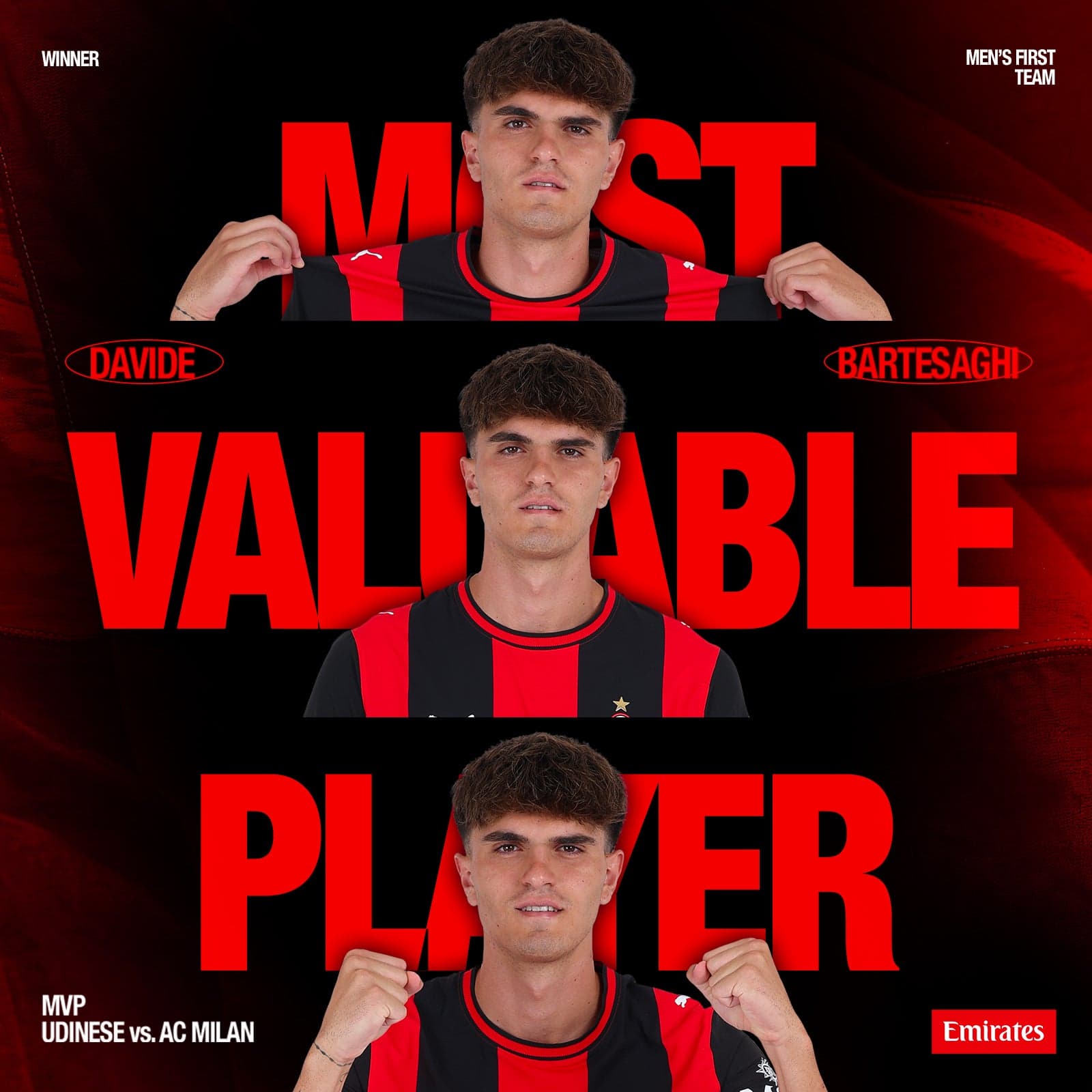 BARTESAGHI MVP DI UDINESE-MILAN