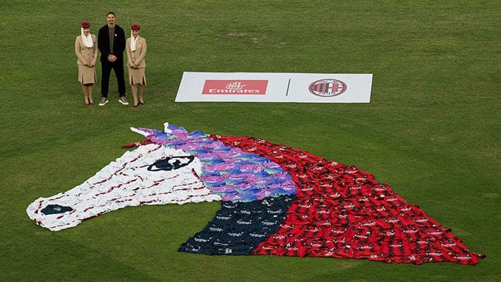 AC MILAN AND EMIRATES UNVEIL ART INSTALLATION AT DUBAI WORLD CUP 2024