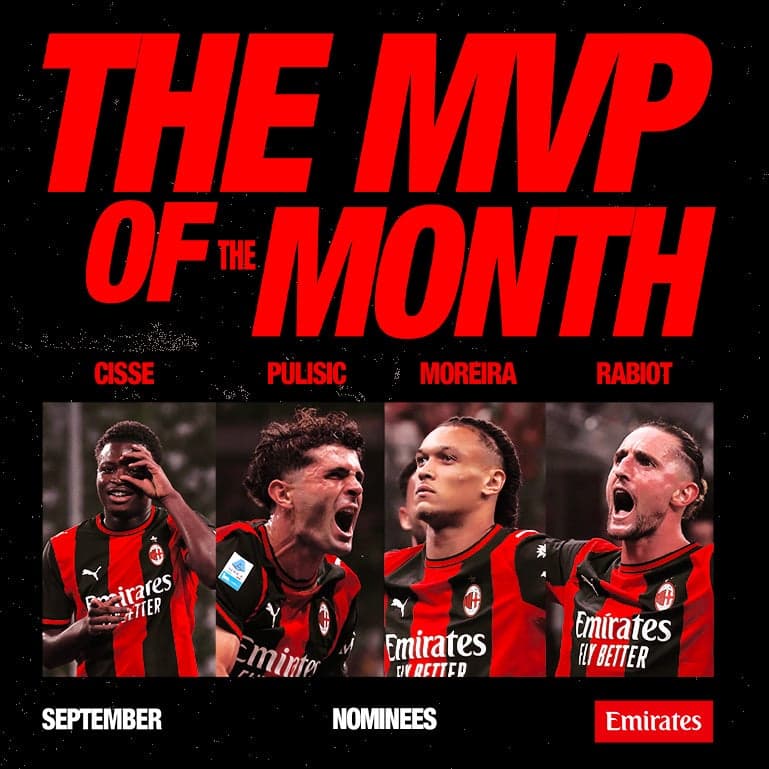 VOTE FOR YOUR EMIRATES MVP FOR SEPTEMBER 2026