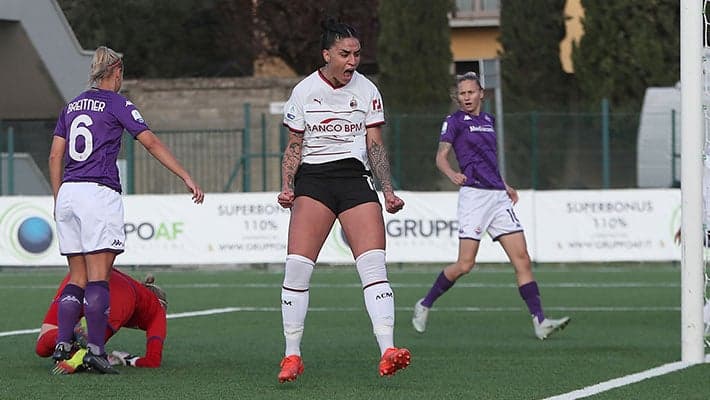 LE ROSSONERE CAMBIANO MARCIA: 6-1 ALLA FIORENTINA