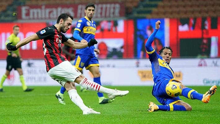 FACTS AND FIGURES FROM AC MILAN V PARMA