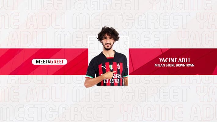 YACINE ADLI INCONTRA I TIFOSI AL MILAN STORE DOWNTOWN