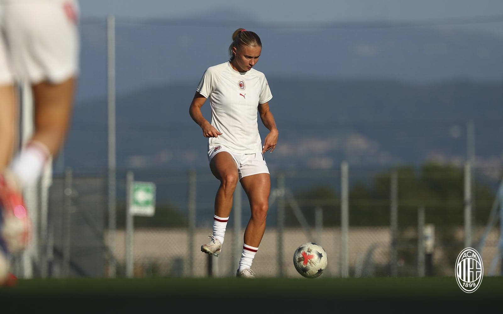 Thea Kyvåg during Como 1907 vs. AC Milan, Serie A 2026/27