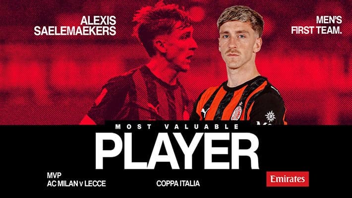 SAELEMAEKERS IS THE MVP FROM AC MILAN v LECCE