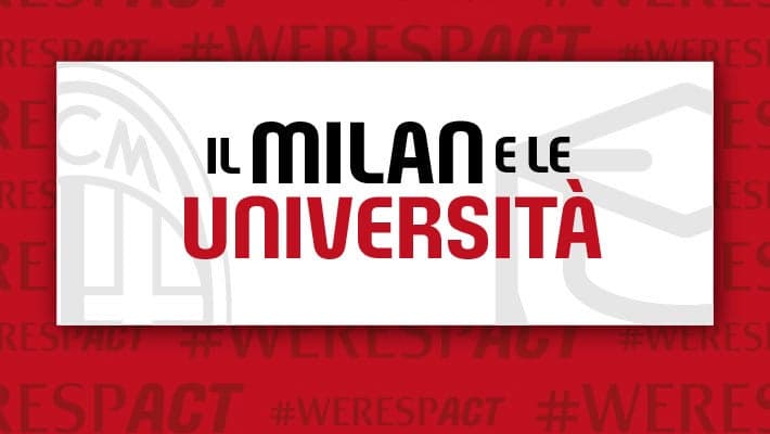IL MILAN E LE UNIVERSITÀ: FINISCE UN'ALTRA STAGIONE DI SINERGIA CON GLI ATENEI