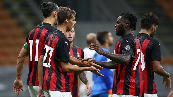AC MILAN PUT FOUR PAST A STUBBORN MONZA SIDE