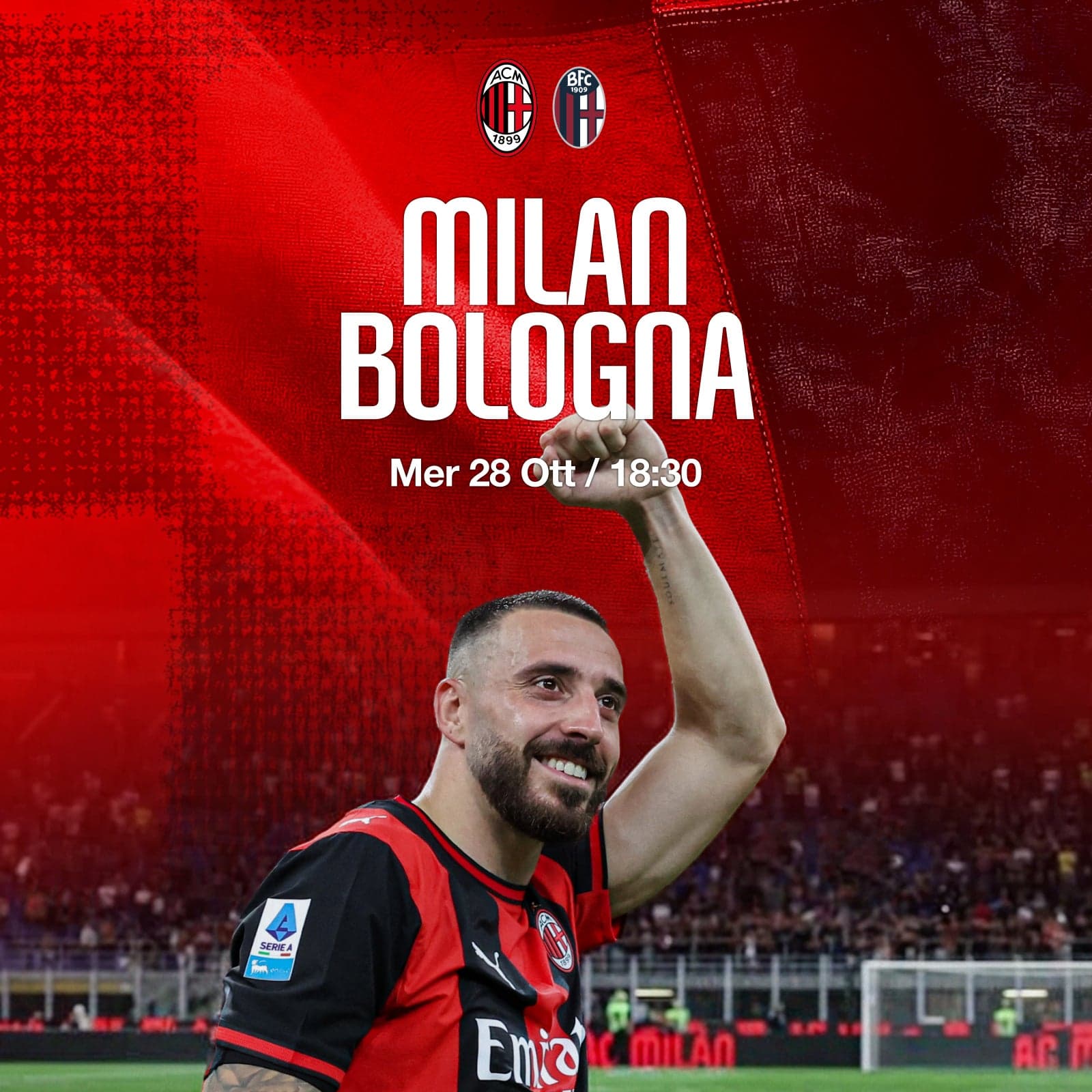 MILAN-BOLOGNA, INFRASETTIMANALE A SAN SIRO