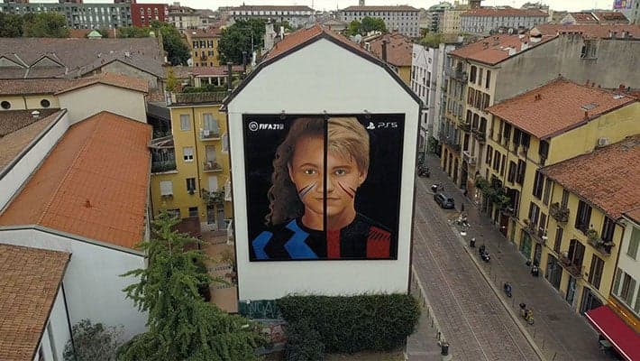 A NEW MURAL CELEBRATES MILAN AND FOOTBALL WITH EA SPORTS FIFA 21