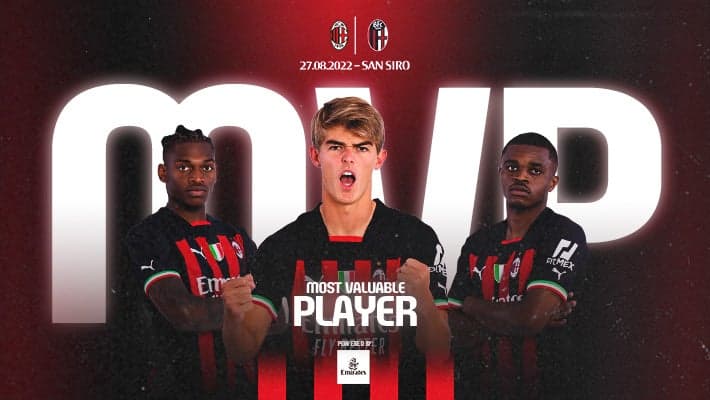 DE KETELAERE IS THE MVP FROM AC MILAN v BOLOGNA