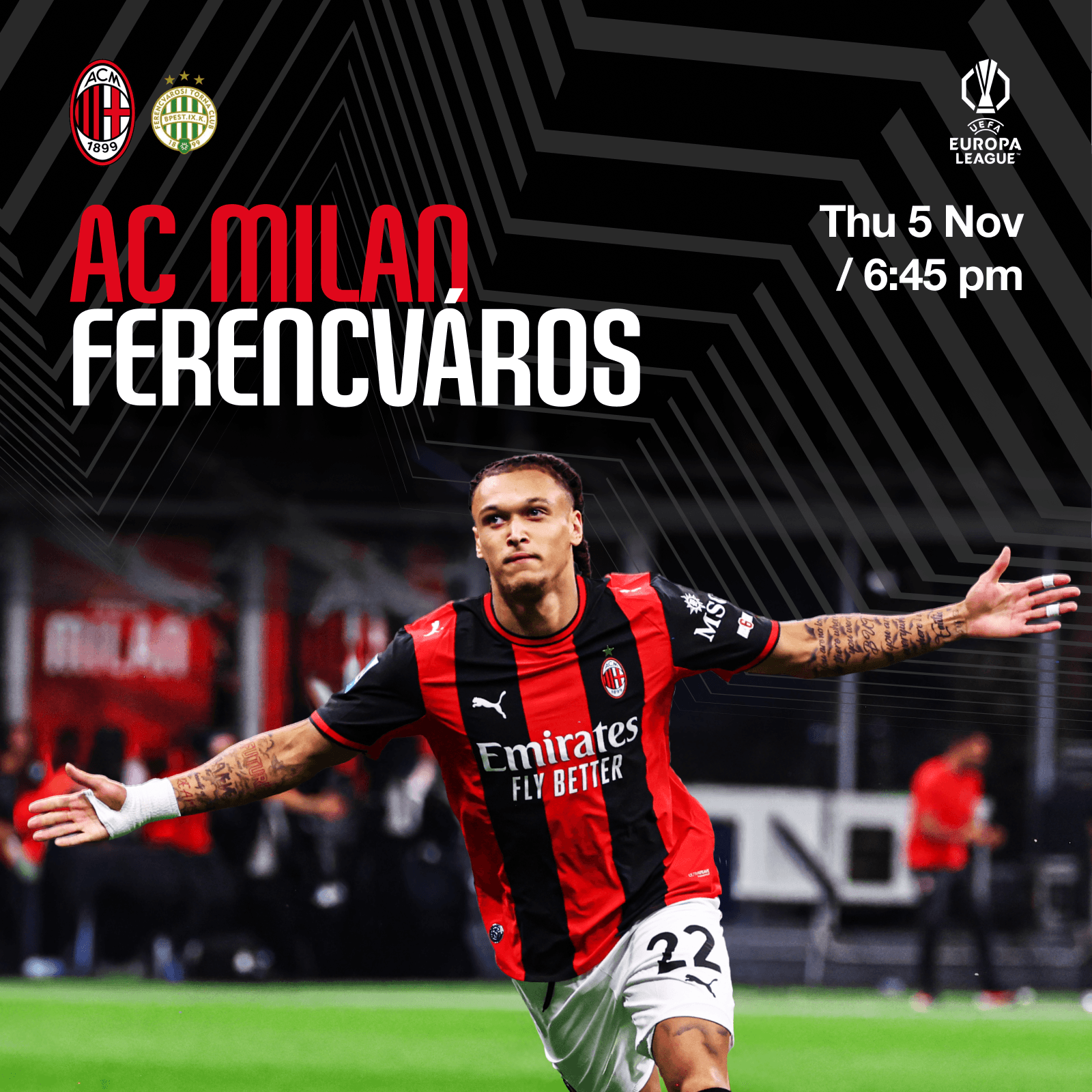 AC MILAN vs. FERENCVÁROS: EUROPA LEAGUE RETURNS