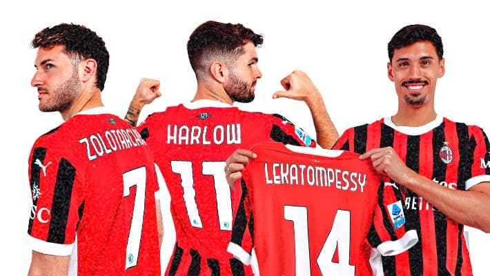 AC MILAN IN CAMPO CON I COGNOMI MATERNI