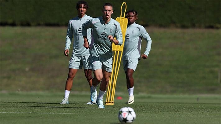 STRAIGHT BACK ON TO THE PITCH, CHAMPIONS LEAGUE COMING UP