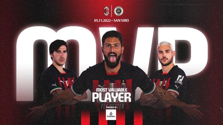 GIROUD IS THE MVP FROM AC MILAN V SPEZIA