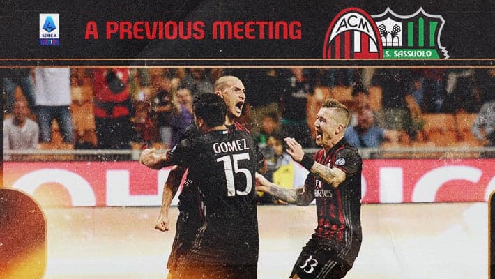 AC MILAN V SASSUOLO: A PREVIOUS MEETING